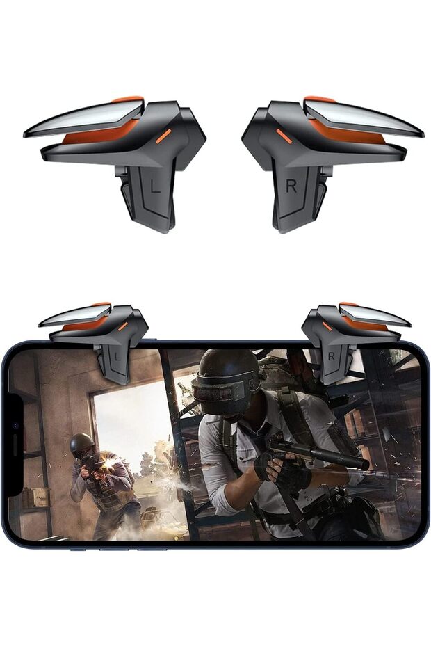 PUBG Game Controller Trigger (1 Pair) - Mobile Gamepad, Black