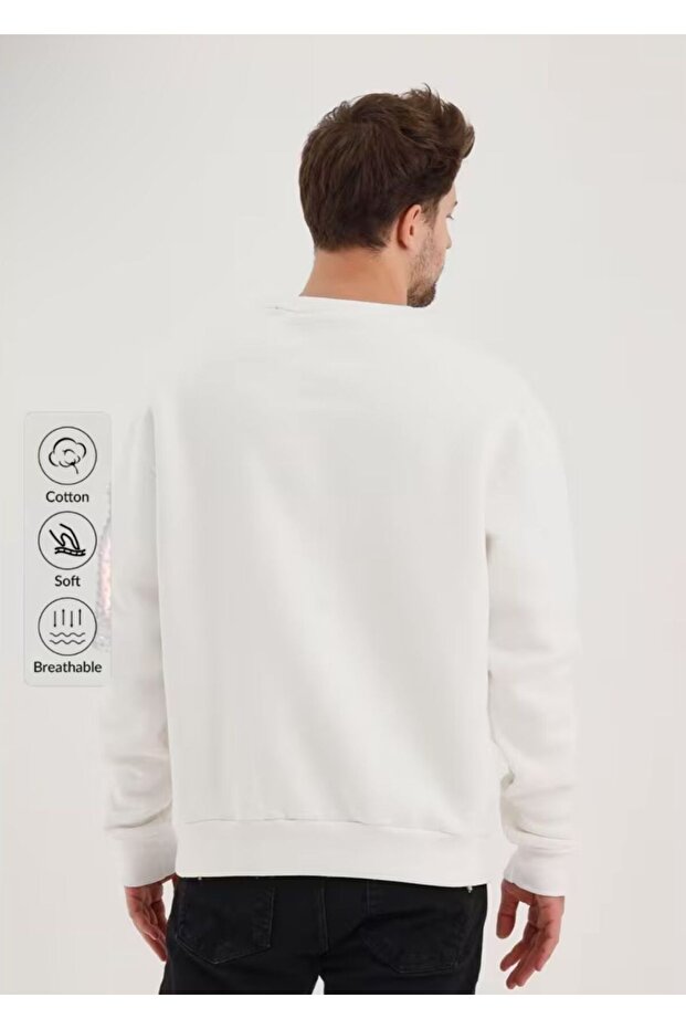 سترة رياضية رجالية بياقة دائرية وتصميم بسيط - 2