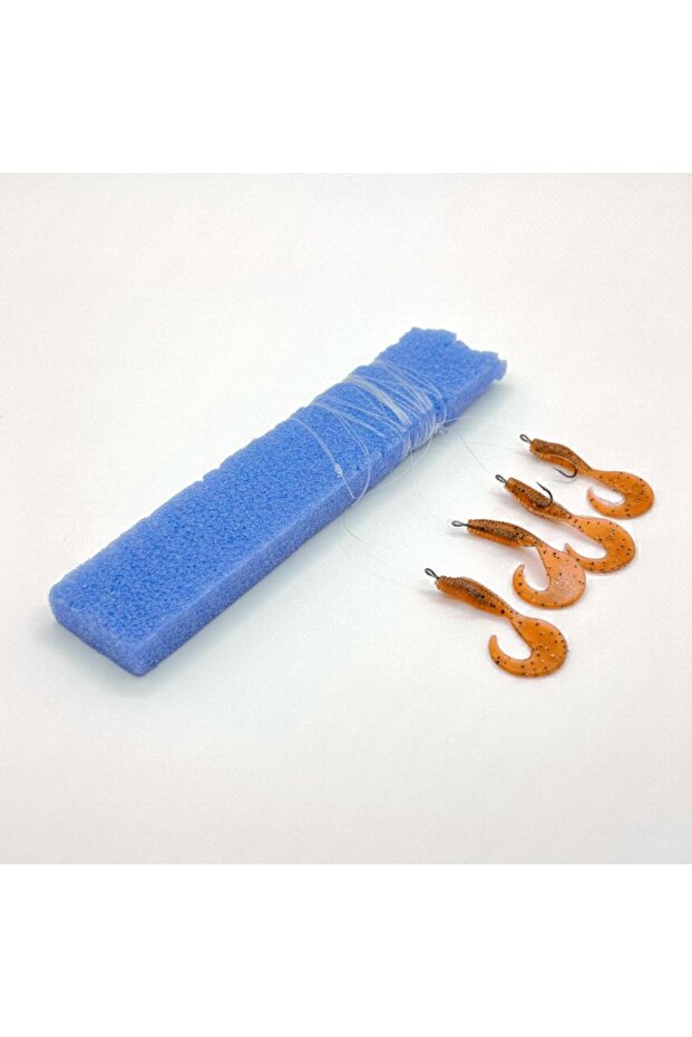 4 İğneli Silikon Çapari Takım - - Silikon Kurt Yemli - 1