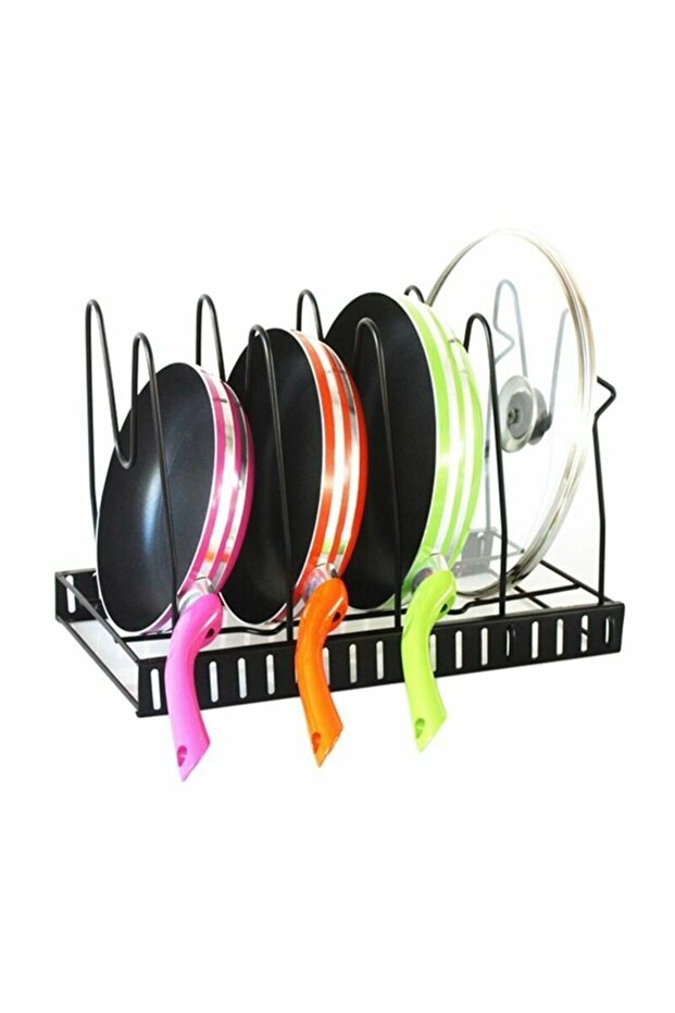 Adjustable Dish Rack Pots Pans Bakeware Lid Plate Organizer