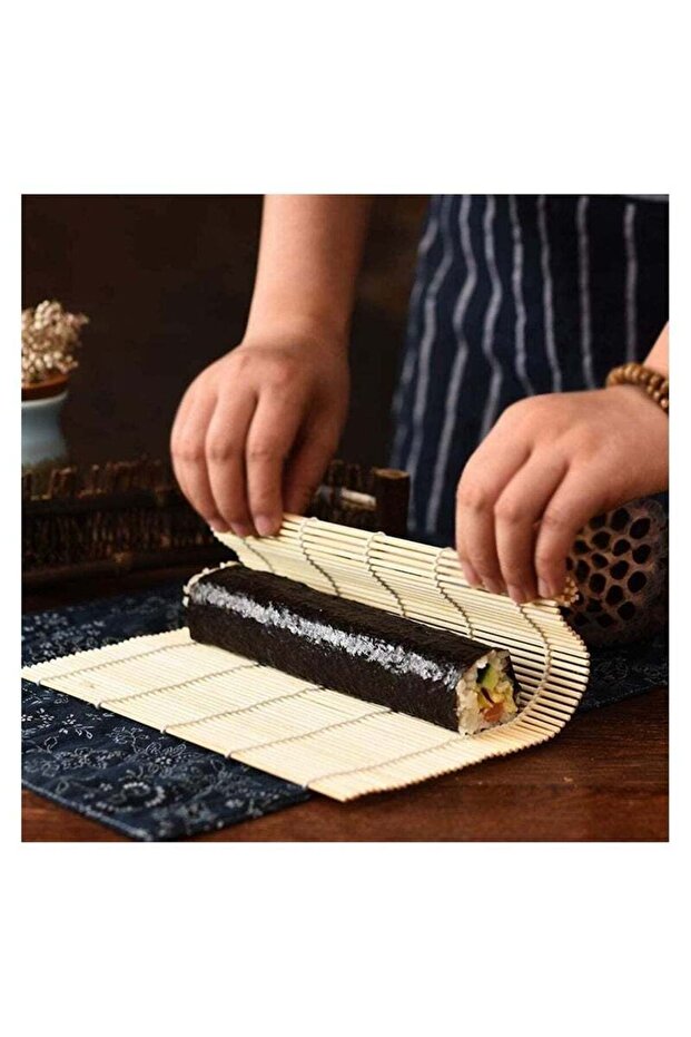 Bamboo Bliss Beige Sushi Rolling Mat