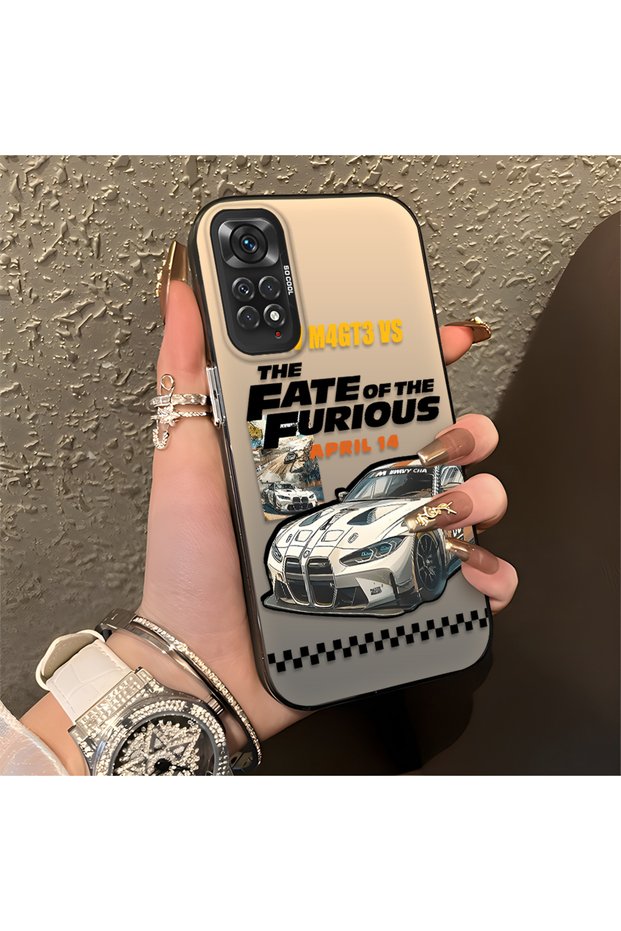 Xiaomi Redmi Note 11S Compatible Silicone Edge Hard Back Anti-Fall Sports Car Pattern Case