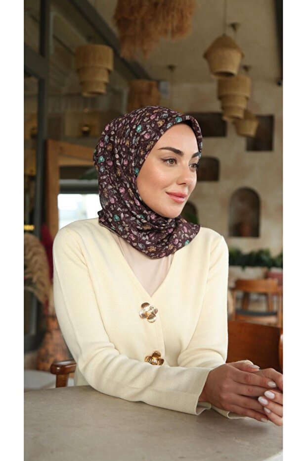 Soft Pamuk Eşarp Mürdüm-7 - 3