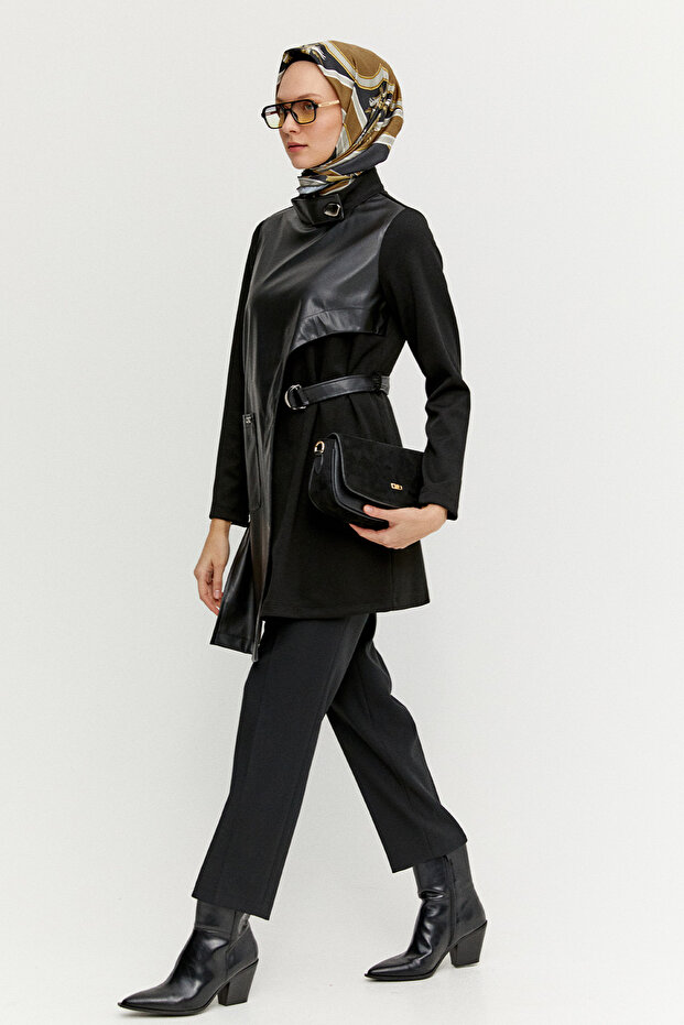 Asimetrik Suni Derili Tunik - 1