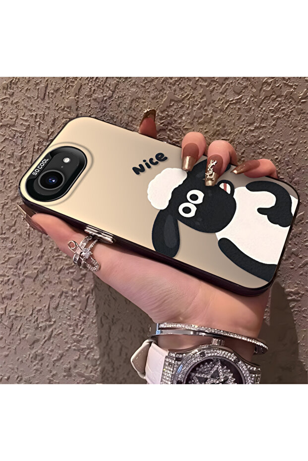 حافظة من السيليكون المتوافقة مع هاتف iPhone 16e ذات حافة صلبة ومضادة للسقوط بنمط الخروف - 2