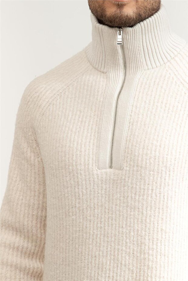 Erkek Fermuarlı Sweatshirt - 4