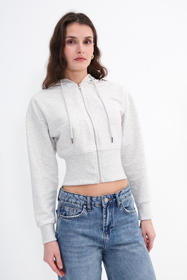 Kapüşonlu Modal Sweatshirt H12435 - 2