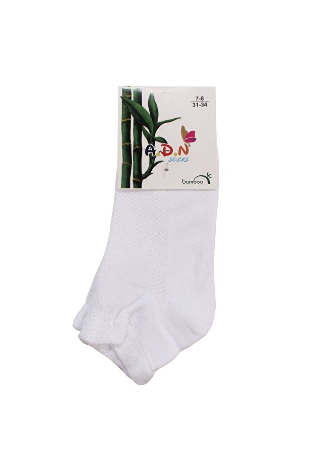 Unisex White Bamboo Socks