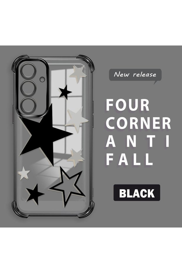 Samsung Galaxy S24 Fe Compatible Transparent Silicone Coated Case Four Corners Thickened Anti Fall