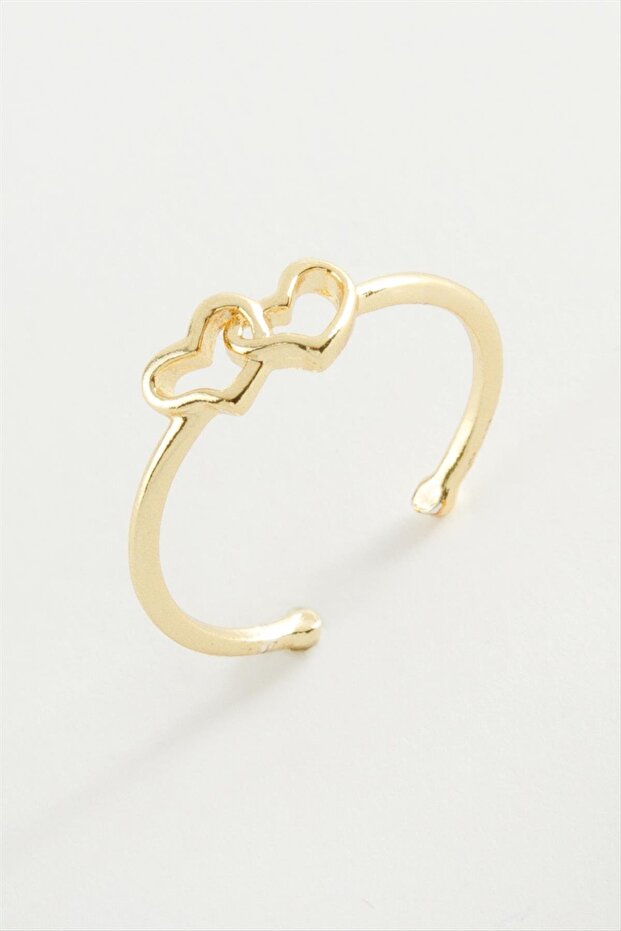 خاتم معدني على شكل قلب - 1