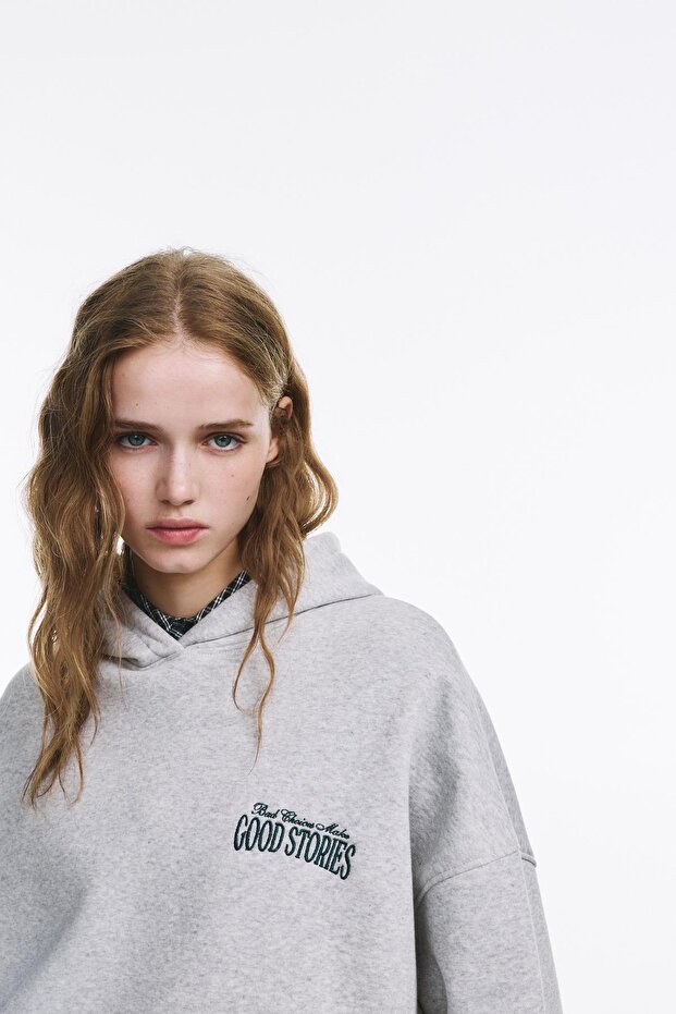 Good Stories kapüşonlu sweatshirt - 4