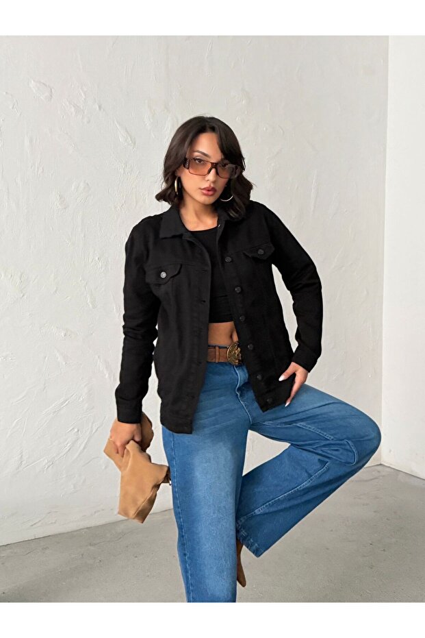 Full Button Closure Linen Jacket - 2