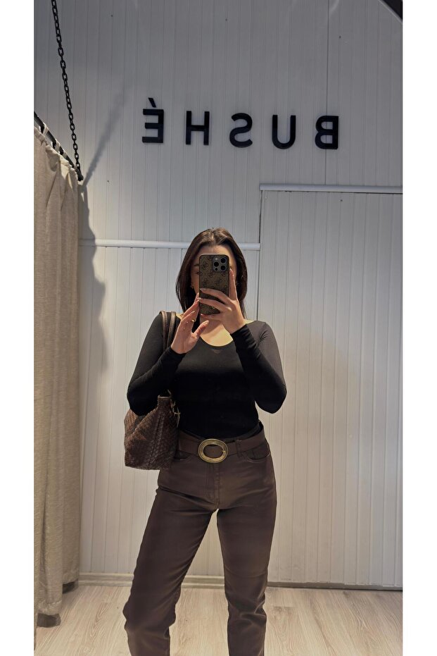 KAHVE MUMLU PANTOLON - 3