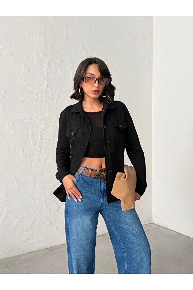 Full Button Closure Linen Jacket - 5