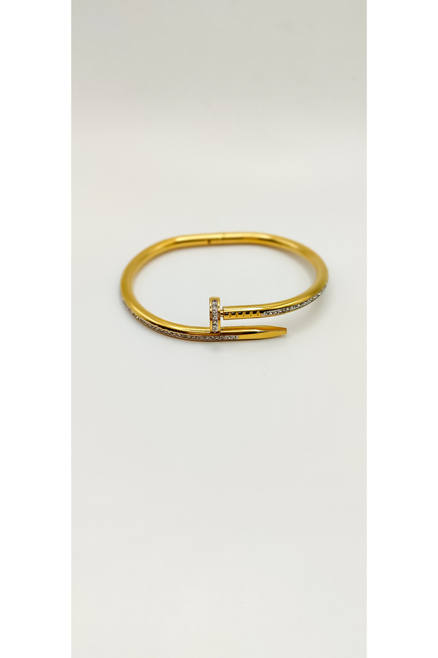 Zircon Stone Steel Nail Bracelet