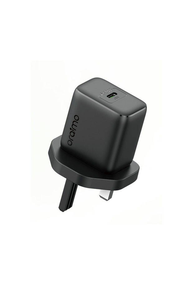 شاحن حائط USB-C بقدرة 20 واط مع كابل - أسود