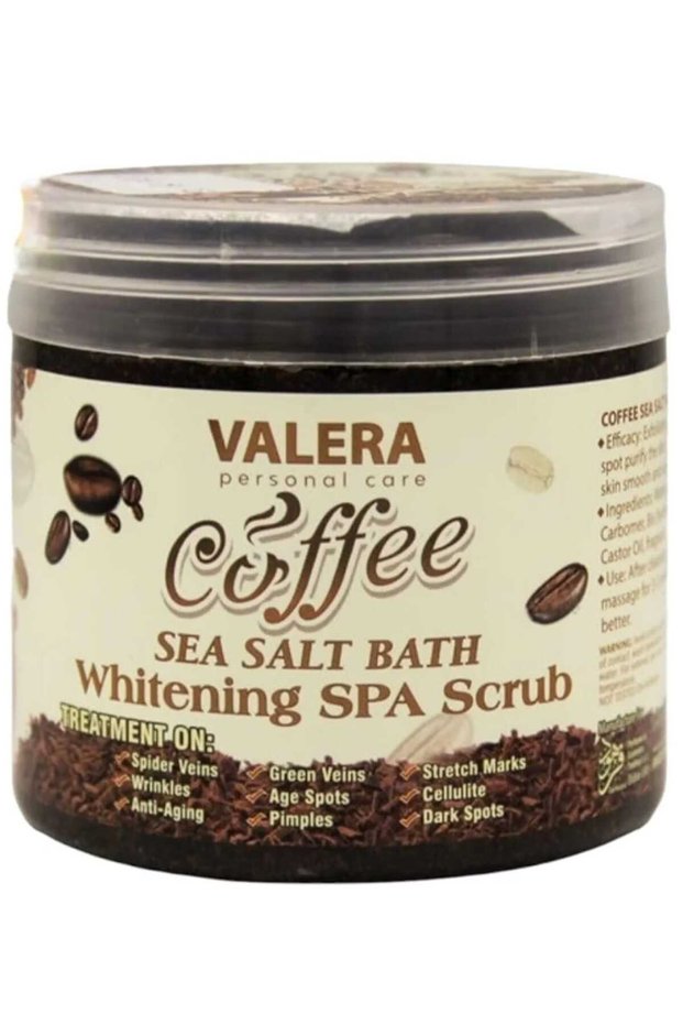 Coffee Sea Salt Bath Whitening Spa Scrub, Anti-Aging Treatment, Dark Spot and Cellulite Care