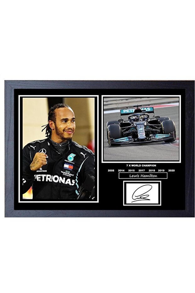 Racing Signed A4 Printed Photo Display Gift for F1 Formula 1 Fans Framed