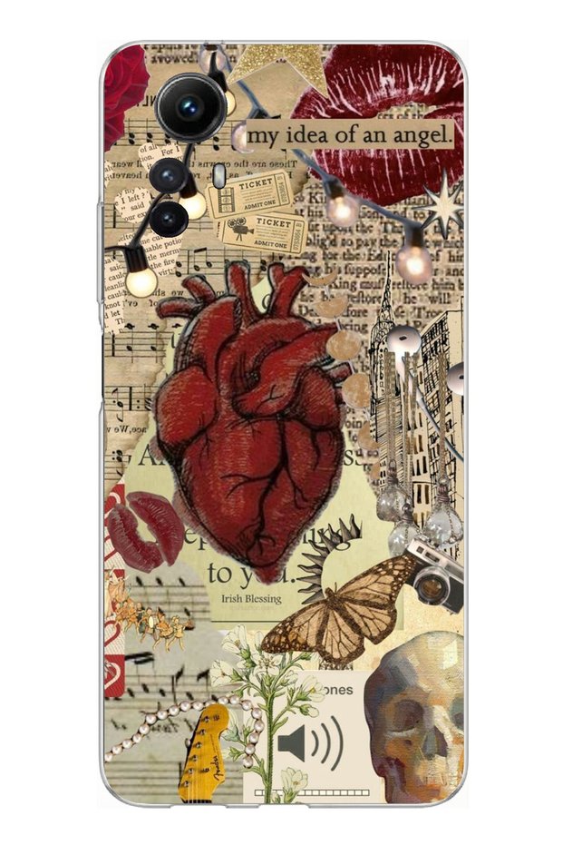 حافظة سيليكون متوافقة مع هاتف Redmi Note 12S من Vampire Diaries Vintage مطبوع