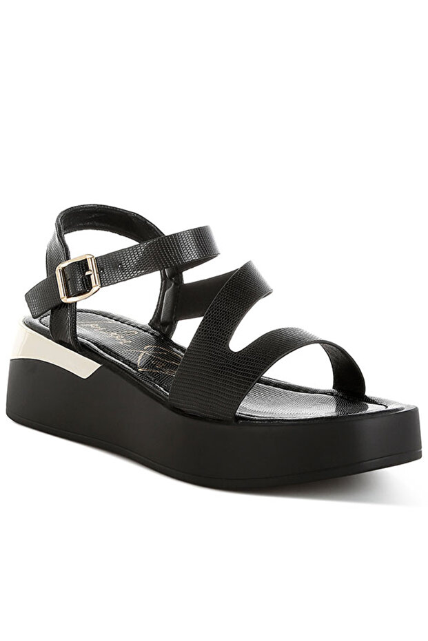 Women Chunky Flatform Sandals in Black