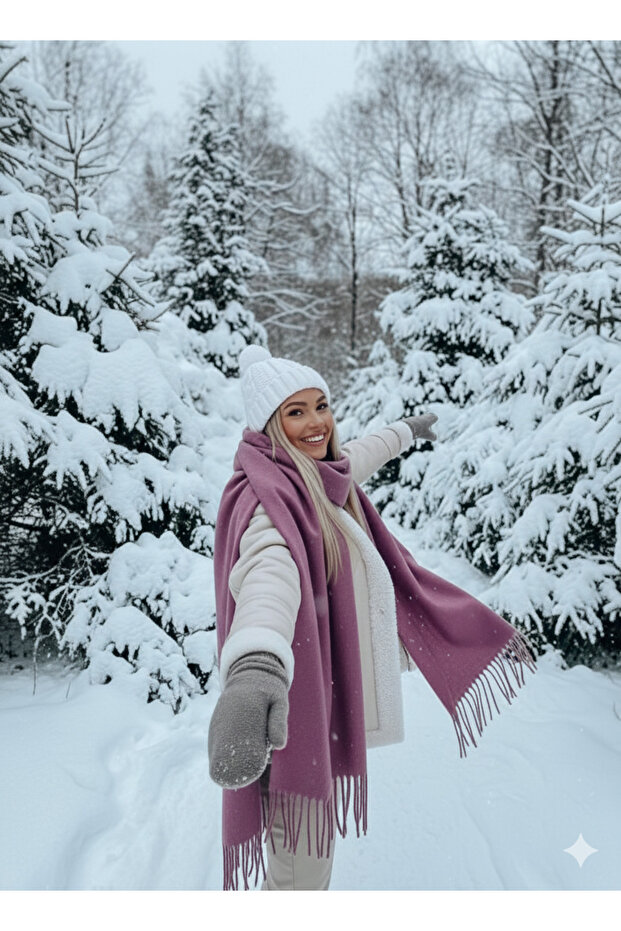 Plain Scarf, Shawl – Soft Textured, Fringed, Winter & Casual Stylish Scarf, Unisex