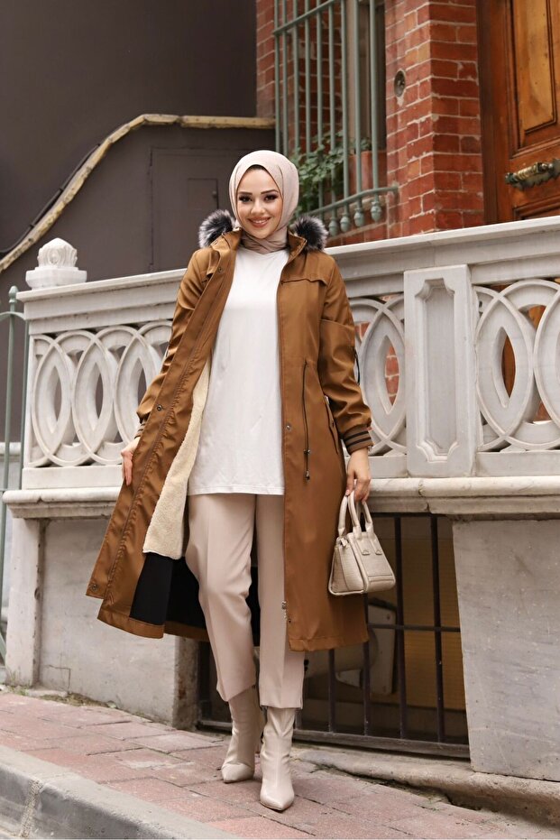 Women's Winter Coat & Coat with Fur Inside and Waterproof