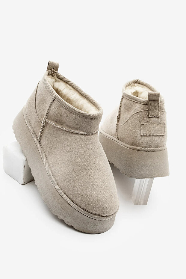 Süet Kalın Taban Kadın Bot - 2