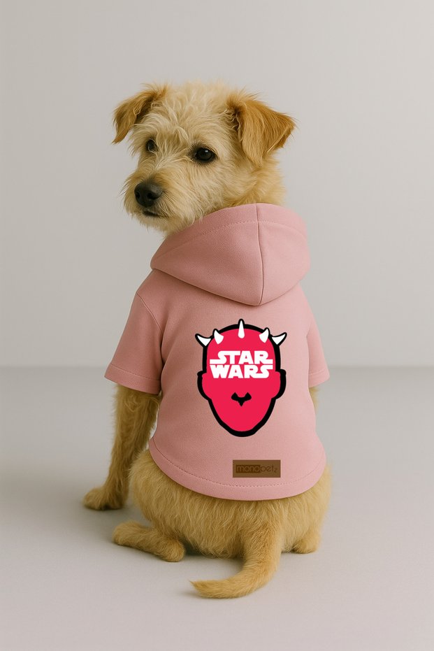 Printed Dog and Cat Outfit & Dress with Fleece Inside - Pink Color K Hooded Hoodie B5Bef
