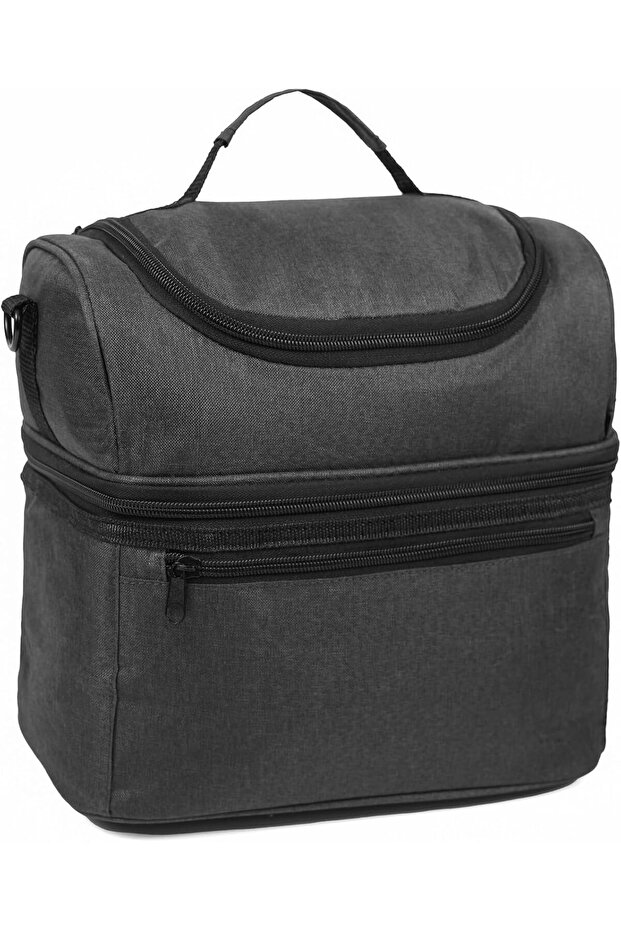 Insulated Lunch Bag, Large Cooler Bag for Adults, Double Deck, Office Use
