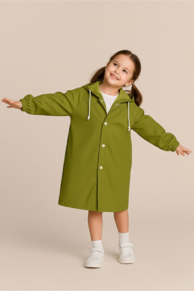 Children's Boy Eva Waterproof Quality Long Raincoat