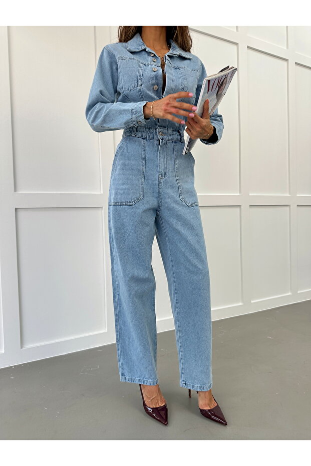 Kadın Tulum Kot - 6