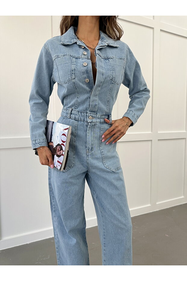 Kadın Tulum Kot - 5