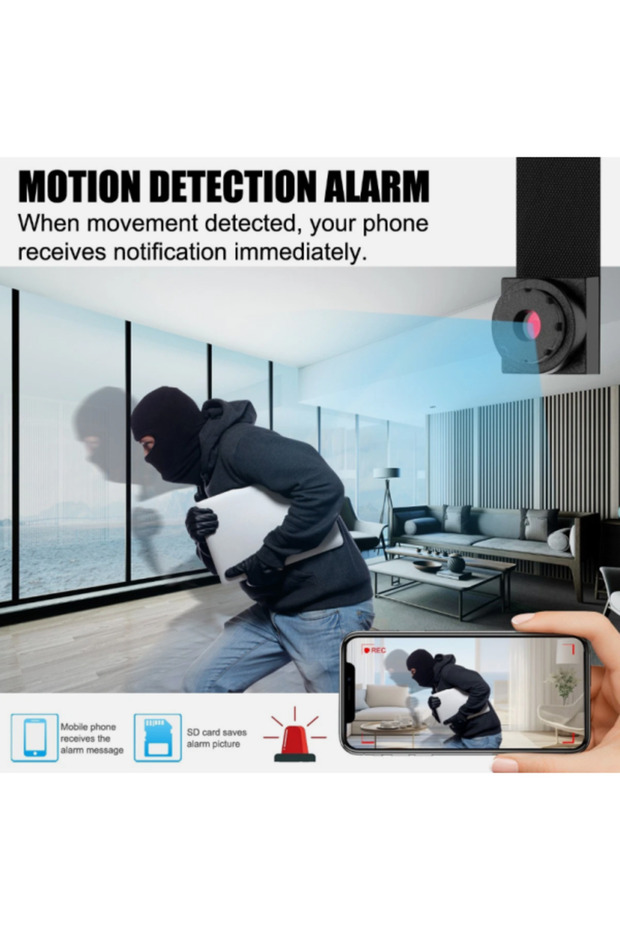 WiFi DIY Camera 1080P - Full HD Dual Batteries Mini Hidden Design Night Vision - 4