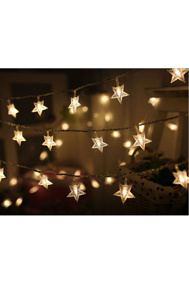 LED Stars String Lights White