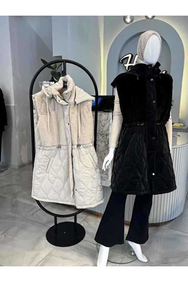 PELUŞ DETAYLI YELEK - 2