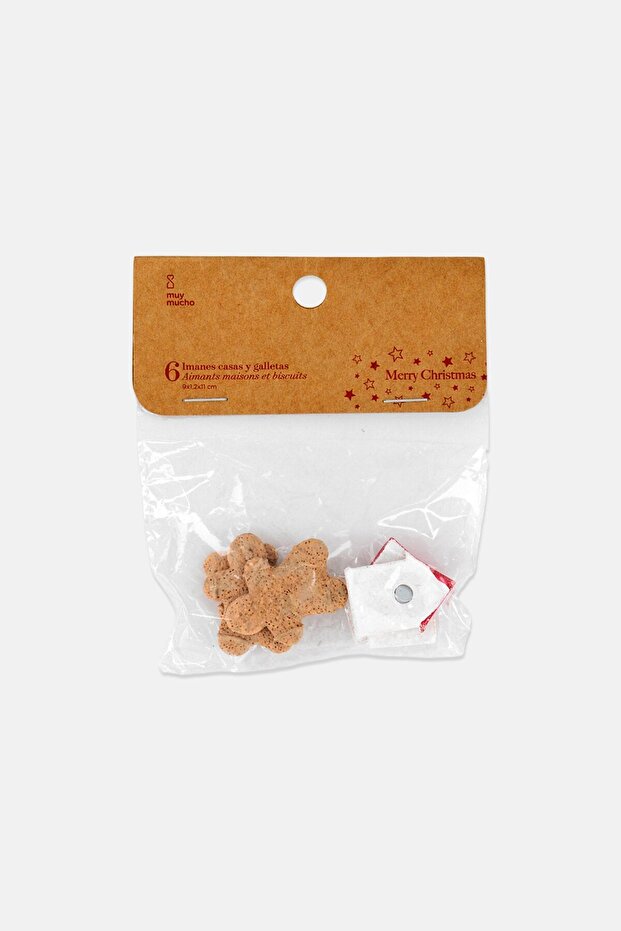 6 Pcs House And Cookie Magnet, Multicolor