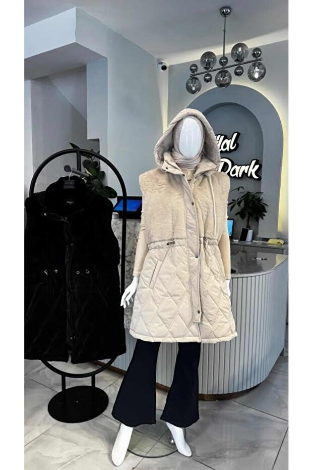 PELUŞ DETAYLI YELEK - 2