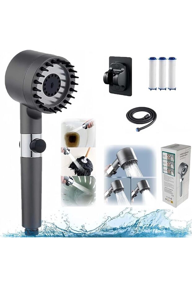 German Multifunctional Massage Handheld Shower Head (1.5M)