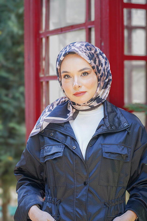 Spring Eşarp Leopar Desen %80 Viskon %20 Polyester - 2