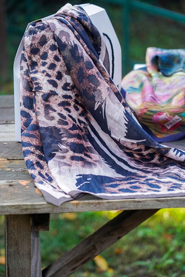 Spring Eşarp Leopar Desen %80 Viskon %20 Polyester - 6