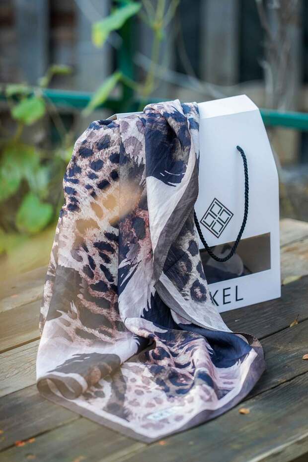 Spring Eşarp Leopar Desen %80 Viskon %20 Polyester - 4