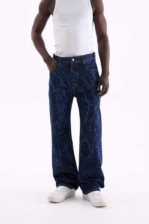 Baroque Patterned Jean Angel Patterned - 2
