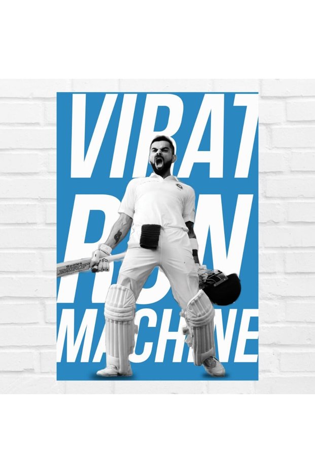 ALAYRA Virat Kohli Run Machine Rolled Poster (Matte paper 300 GSM, , Multicolour)48.3X33 CM