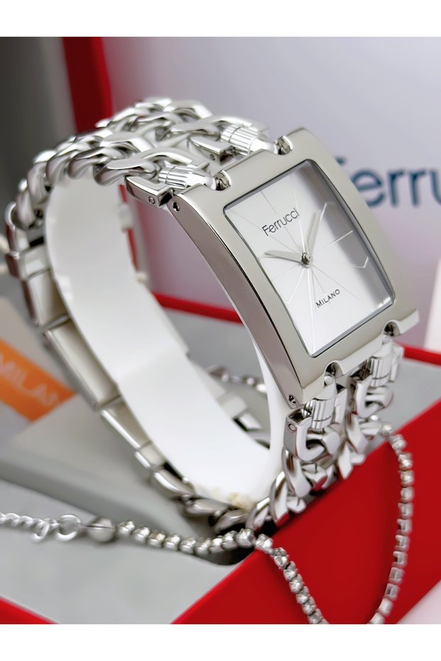 Steel Chain Cord Women's Wristwatch 3 Atm Water Resistant 2 Years Warranty + Bracelet Gift