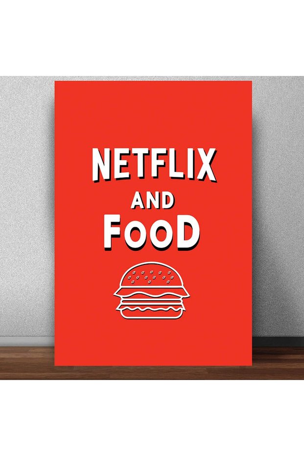 ALAYRA - Netflix and Food Poster for Room & Office ( X , Rolled) Multi Color48.3X33 CM