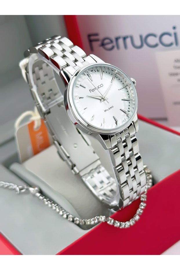 Steel Strap Women's Wristwatch 3 Atm Water Resistant 2 Years Warranty + Bracelet Gift