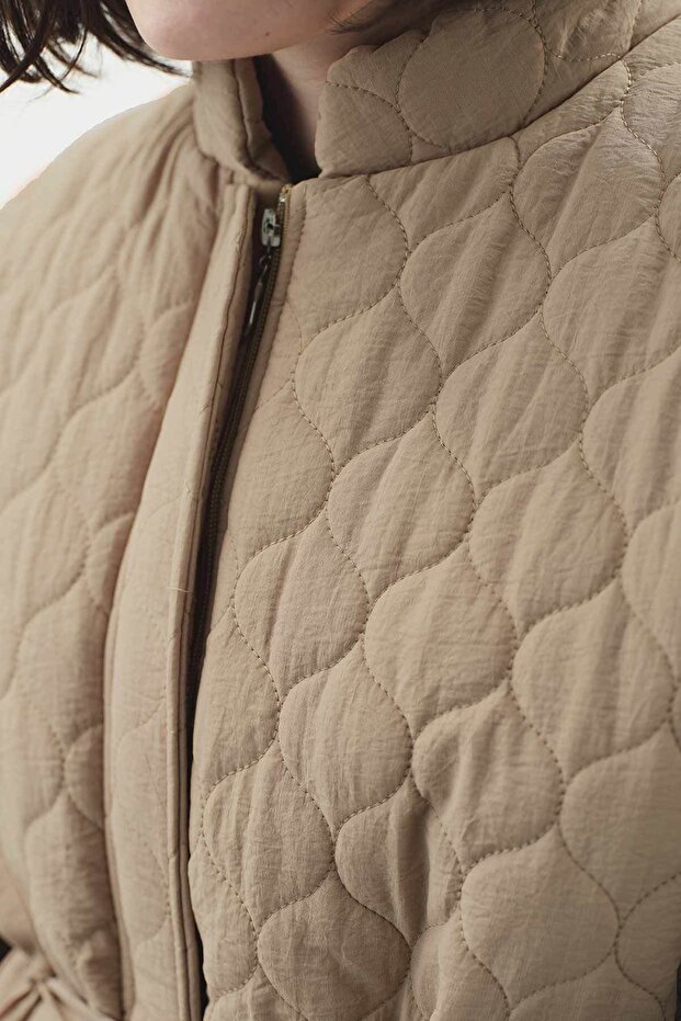 Kapitone Camel Yelek - 8