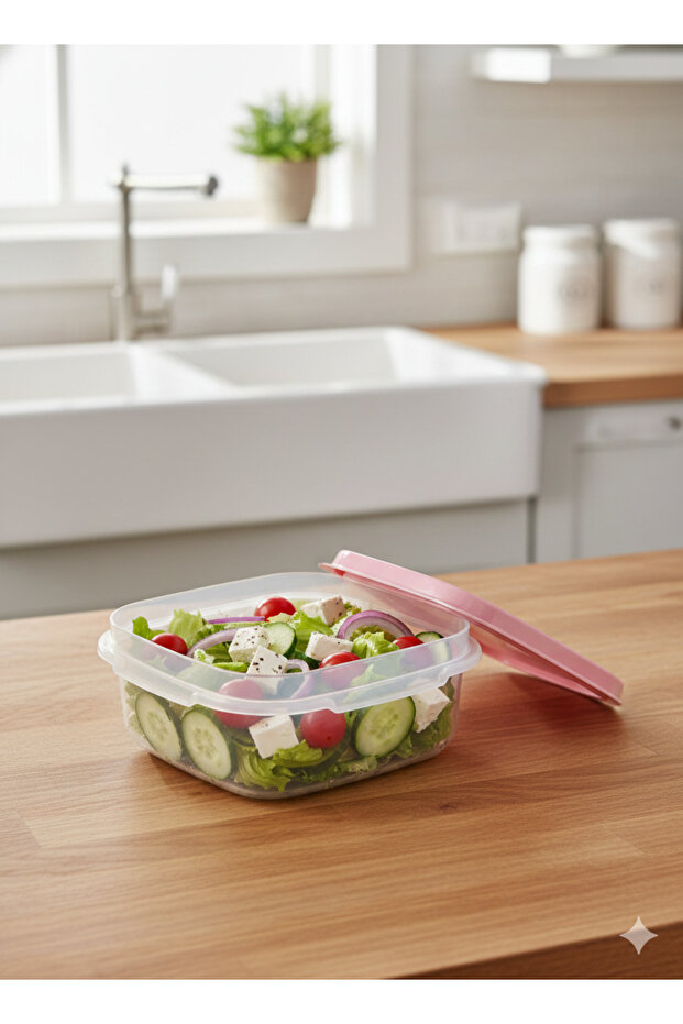 حاوية تخزين بلاستيكية مستطيلة متعددة الأغراض بغطاء ملون - 4