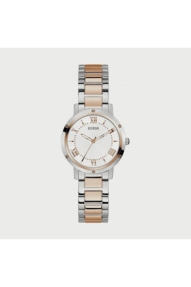 Silver & Rose Gold Analog Stainless Steel Strap Watch - GW0404L3
