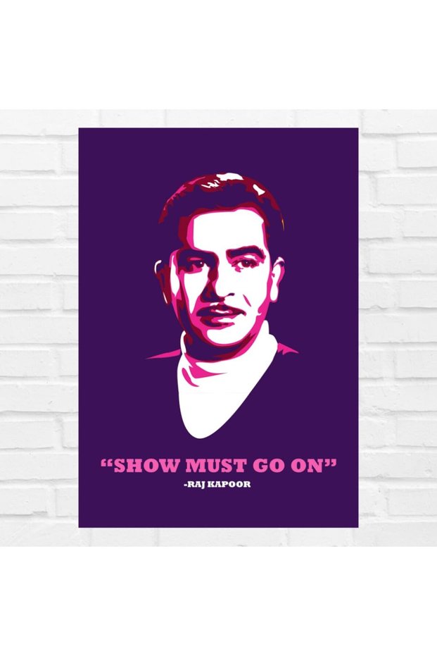ALAYRA - Raj Kapoor Poster for Room & Office ( X , Rolled) Multi color48.3X33 CM